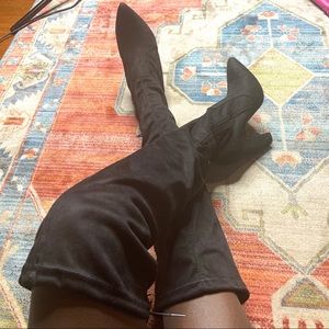Over the knee heeled boots